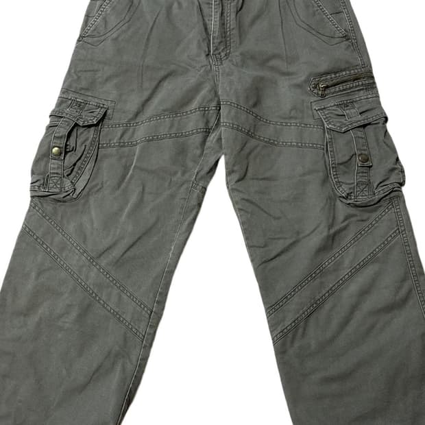 빈티지 카키색 카고 바지