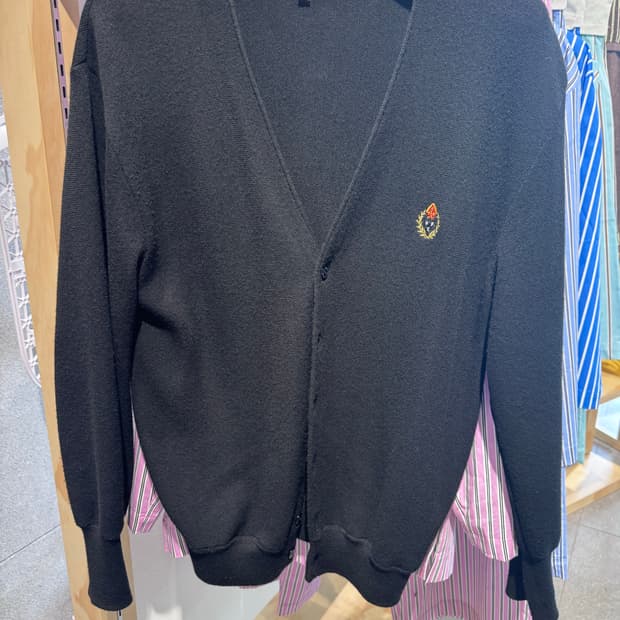 헤리티지플로스 블랙 L 울가디건