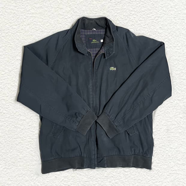 빈티지 라코스테 블랙 봄버 자켓 XL