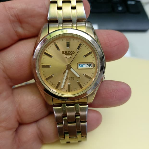 세이코5 콤비 오토매틱 시계