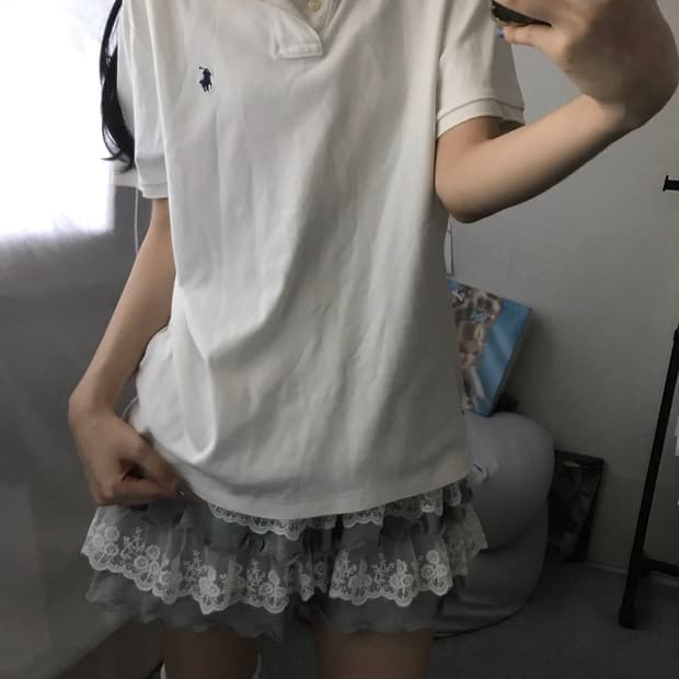 폴로 화이트 반팔티셔츠