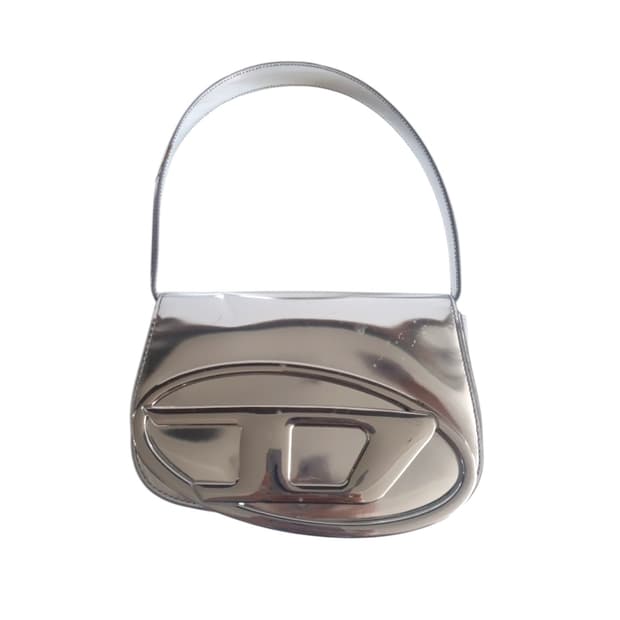 디젤 1DR 숄더백 인 레더 실버