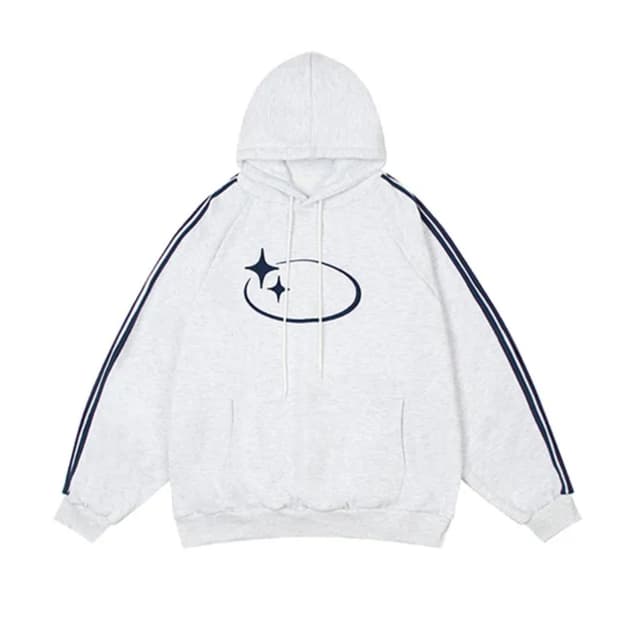 크로스드레슬리 빅스타 메란지 멜란지 그레이 백염 기모 후드티 1