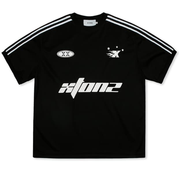 XTT047 스포티 라운드 반팔 티셔츠 (BLACK)