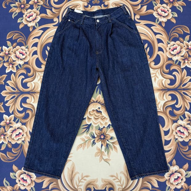 (M)스웰맙SWELLMOB 원턱 신치백 데님팬츠