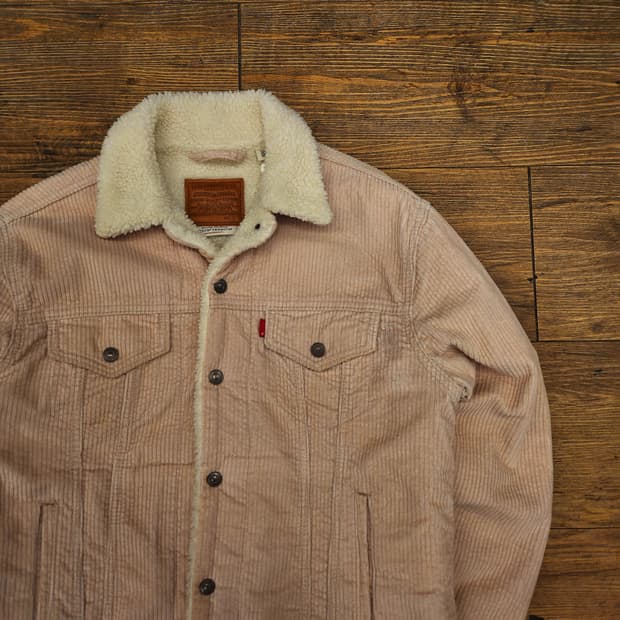 리바이스 코듀로이 양털 쉐르파 트러커 자켓 M