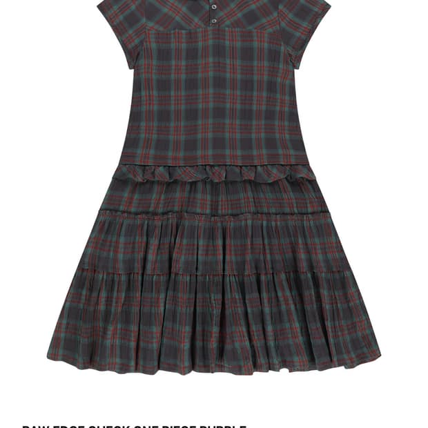 코이세이오 로우 엣지 체크 원피스