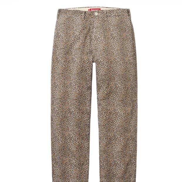 [34] 슈프림 치노 팬츠 레오파드 - 25FW