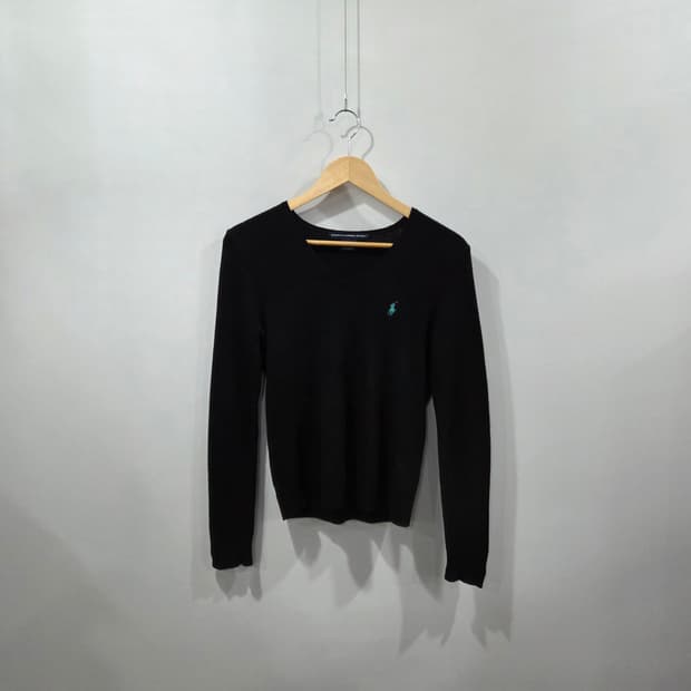 폴로랄프로렌 스포츠 우먼 캐시미어 블랜드 브이넥 니트 M