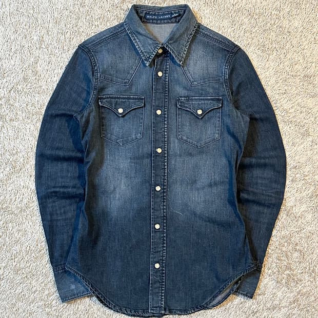 폴로 랄프로렌 신형 투포켓 웨스턴 데님셔츠 진청