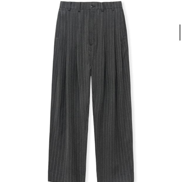노운 와이드 테이퍼드 팬츠 스트라이프 차콜 2사이즈