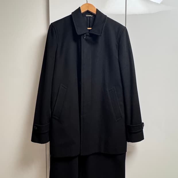 꼼데가르송 옴므 플러스 17AW 울 캐시미어 도킹 레이어 코트