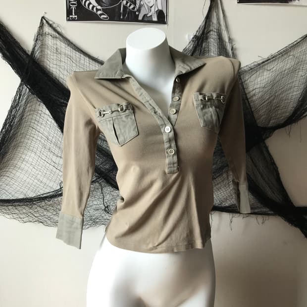 00s mood pocket detail quarter sleeve 