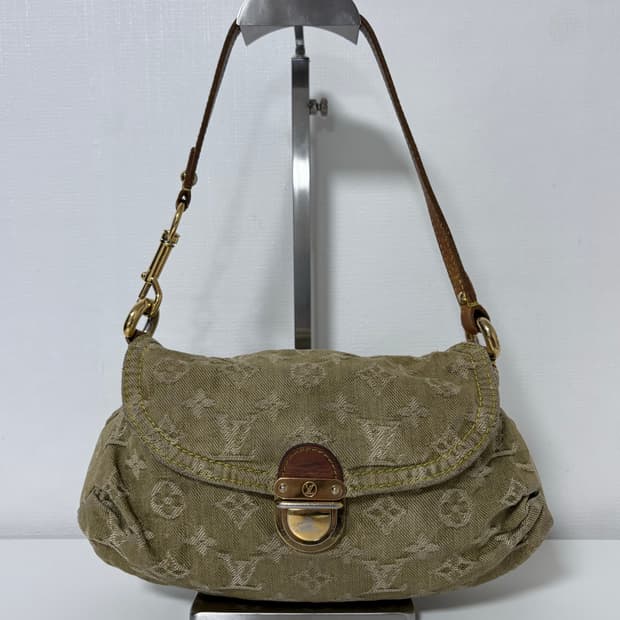 루이비통 데님 플리티백 카키