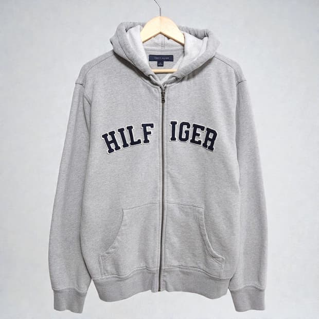 100)Tommy 타미 기모 후드 집업 자켓