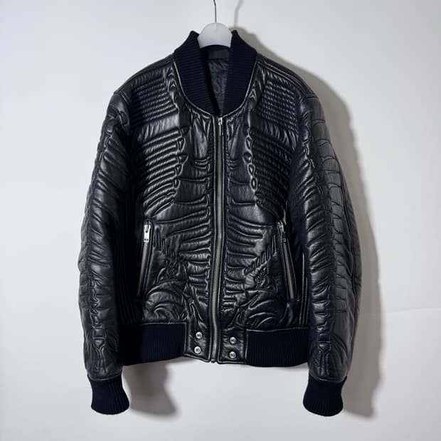 Diesel lambskin bone bomber