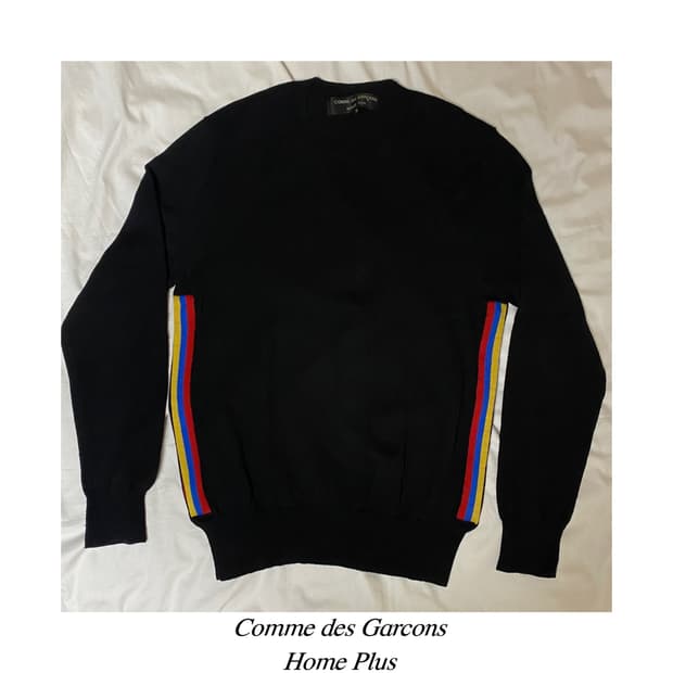 꼼데가르송 옴므플러스 사이드 디테일 울 니트 아카이브 가디건