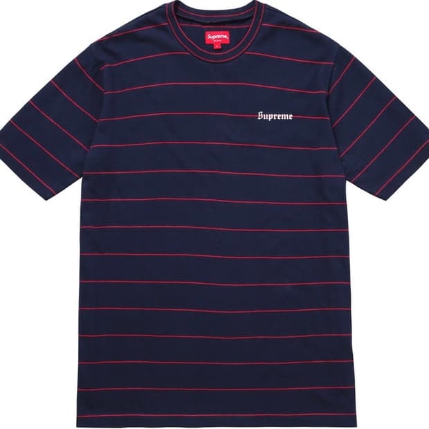 (M)슈프림 16SS 핀 스트라이프 탑 네이비
