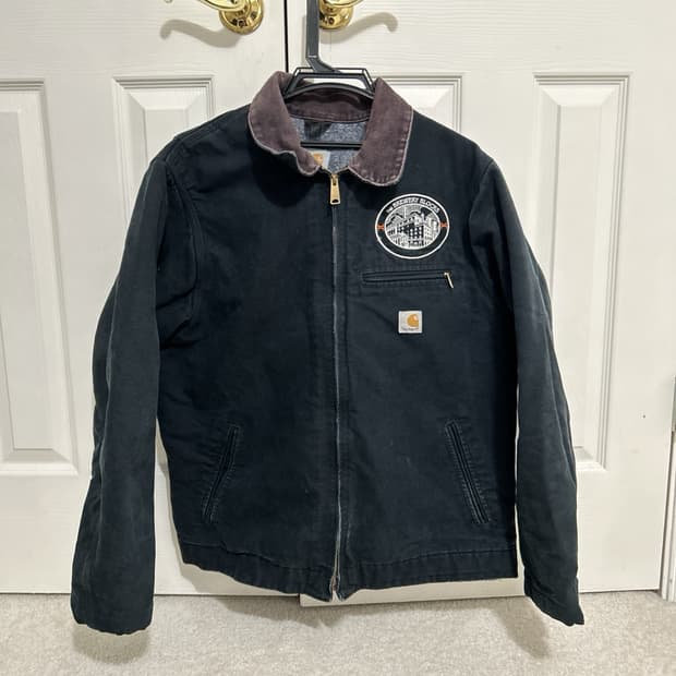 칼하트 J01 브루너 블록스 커스텀 디트로이트 자켓 블랙