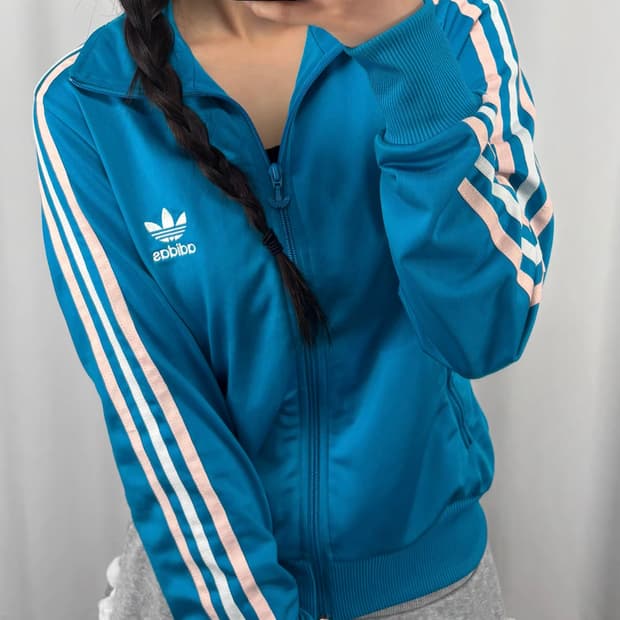 아디다스 블루 트랙탑 져지