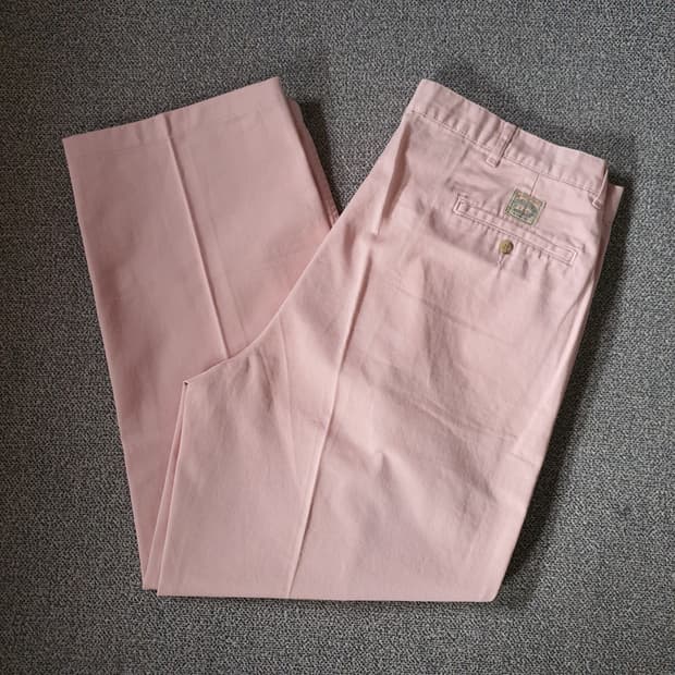 90s 폴로 랄프로렌 핑크 투턱 치노 팬츠 