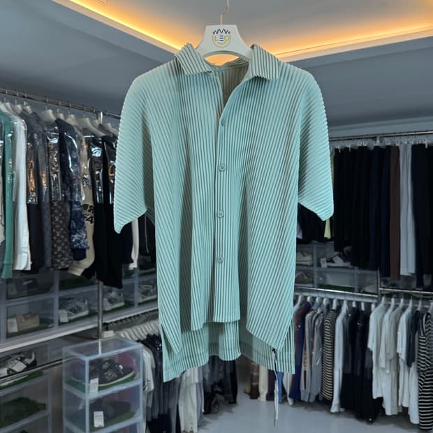 [리오브] 이세이미야케 옴므플리세 플리츠 반팔 셔츠