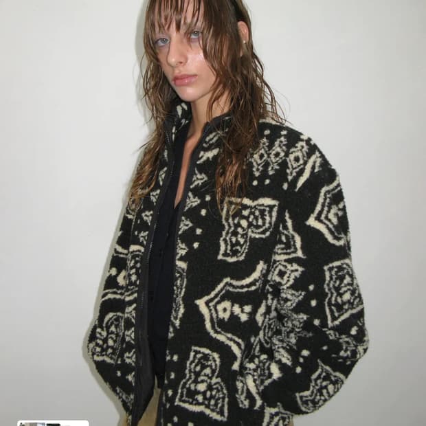 썬번프로젝트 Paisley Fleece Zip-up 플리스 집업