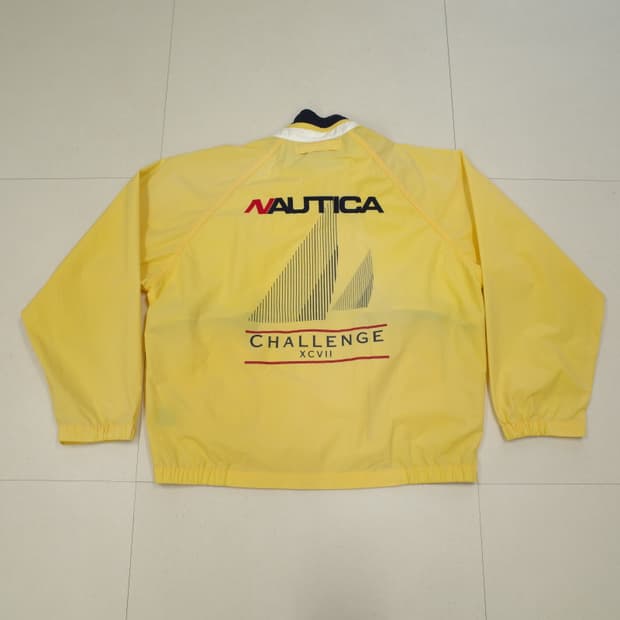 90s 노티카 챌린지 요트 옐로우 바람막이 자켓 L