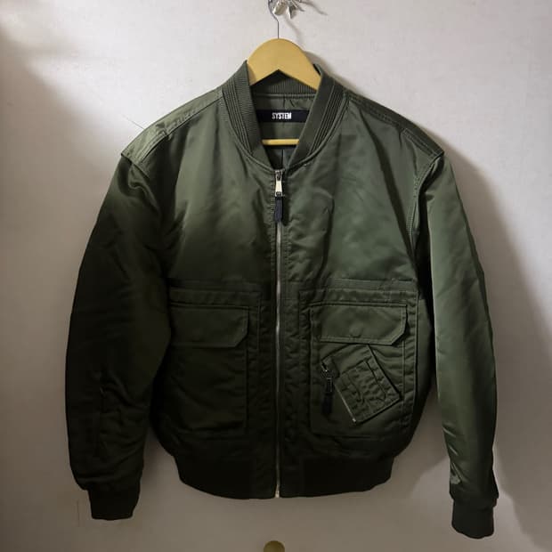 시스템옴므 남성 MA-1 항공점퍼 카키 95 (100정도)