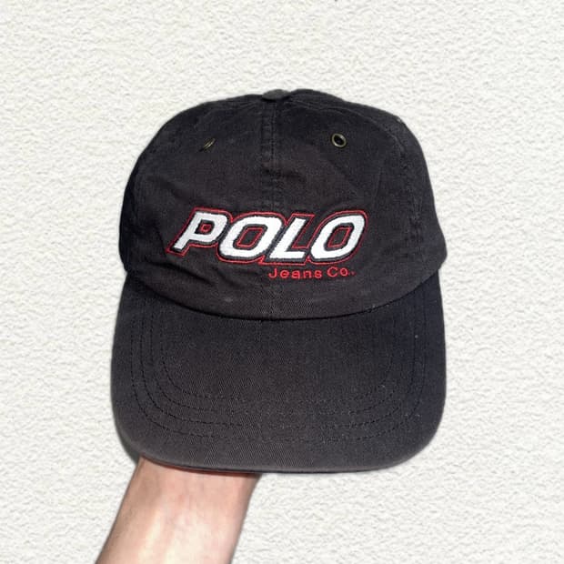 빈티지 폴로  진스 블랙 볼캡