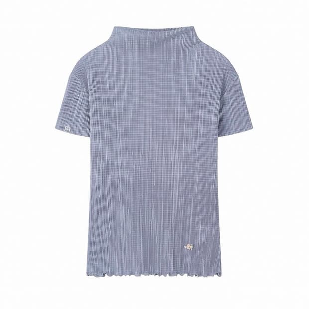eessay mousse mock neck blue grey