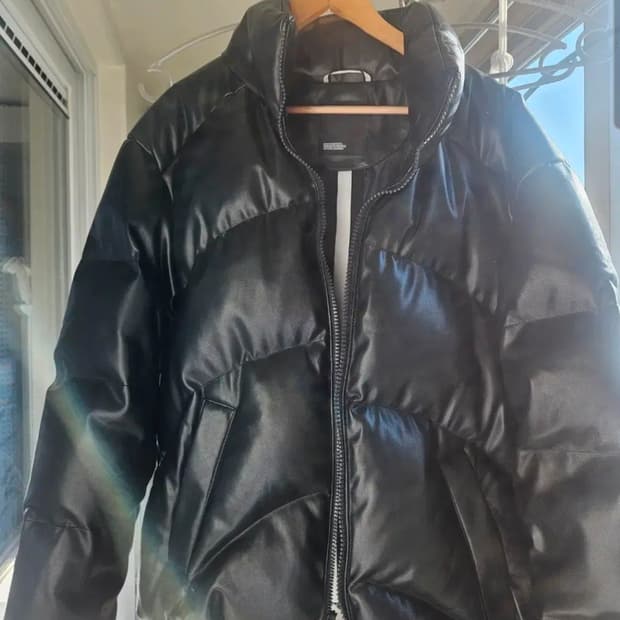 [XL] 언더아머 오버핏 레더 패딩