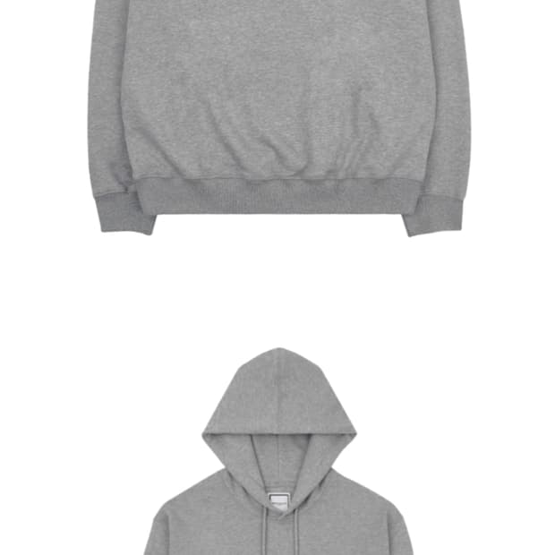 우영미 22FW 그레이 코튼 후드티 