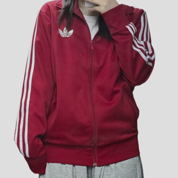 아디다스 대대장 구파이어버드 져지 트랙탑 버건디 M