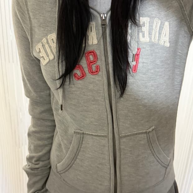 대장템 아베크롬비 그레이 후드집업 L