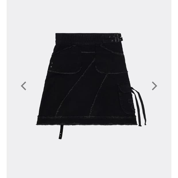 스마트어반유즈풀 FLOWER POCKET SKIRT-BLACK