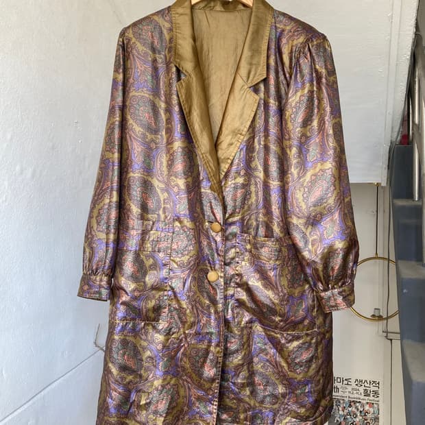 빈티지 양면 리버시블 트렌치코트