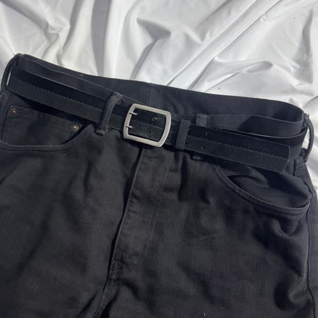 Pennyblack 스티치 레더 벨트