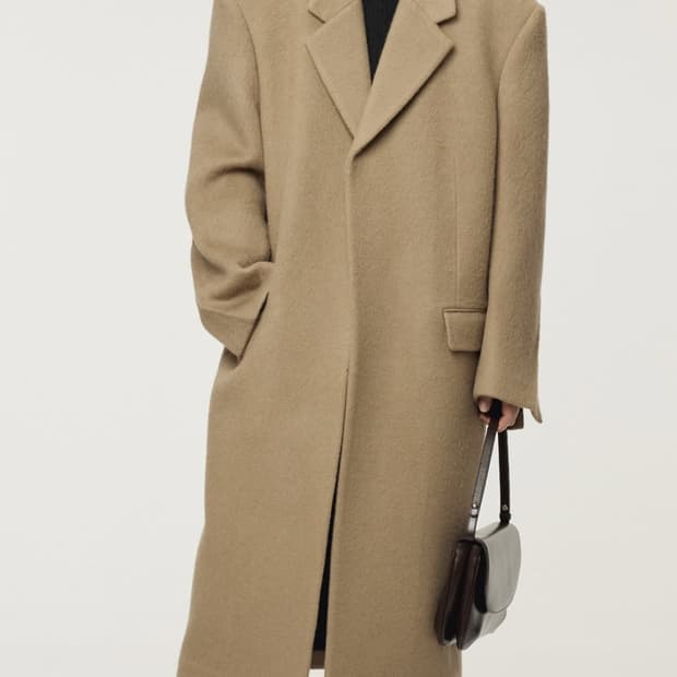 렉토 25FW 헤어리 울 싱글 코트 라이트 카키
