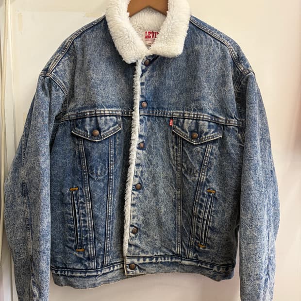 N177. 80s 리바이스 털 데님자켓