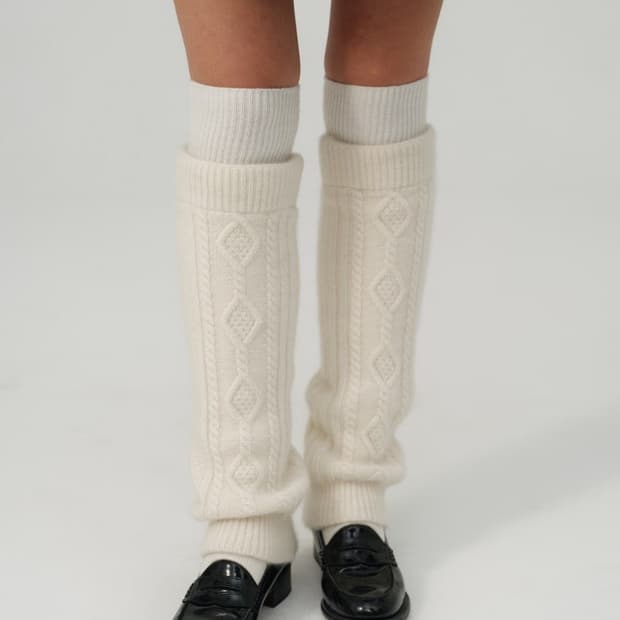 더바넷 레그워머 아이보리