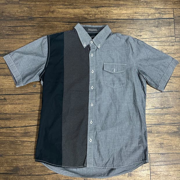MALE & Co. 일본 배색 반팔 셔츠 L사이즈
