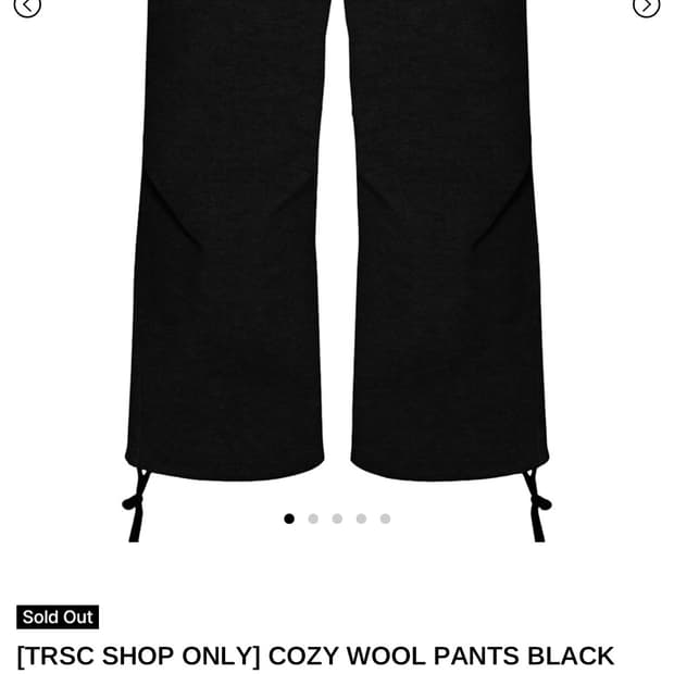 Kamien x TRSC COZY WOOL PANTS BLACK