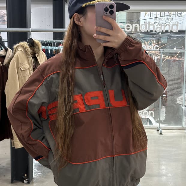 슈프림 21FW S 패널드 트랙자켓 브라운 