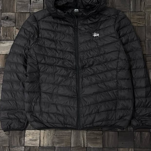 스투시 블랙 경량패딩