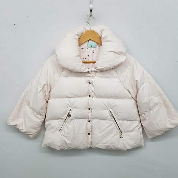 french lippee 크롭 다운 패딩 점퍼 연핑크