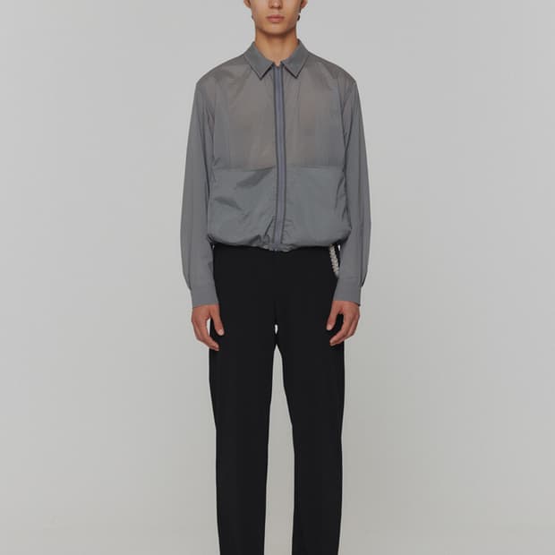 [L] 아모멘토 백 밴딩 스트레이트 팬츠 BLACK