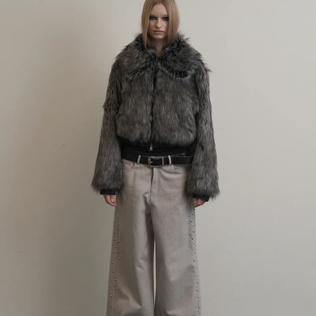 셋업이엑스이 퍼자켓 차콜