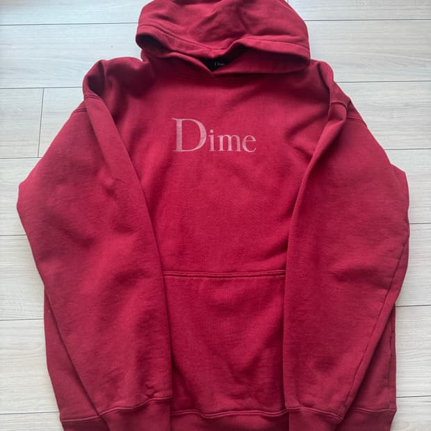 다임 dime 후드티 와인 / 레드 L