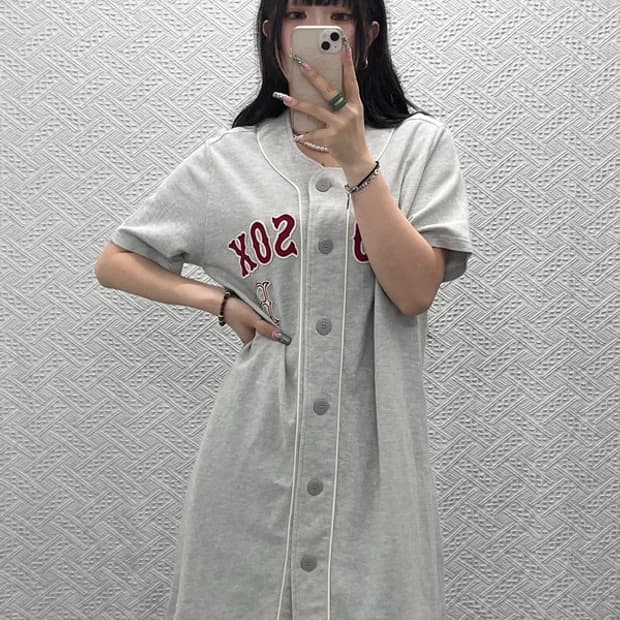 MLB 레드삭스 캐주얼 키치 야구 유니폼 원피스 90 C12704